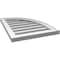 Ekena Millwork Quarter Round Top Right Surface Mount PVC Gable Vent w/ 2"W x 1-1/2"P Brickmould Frame, 18"W x 24"H GVPQR18X2402SF - alternate 3